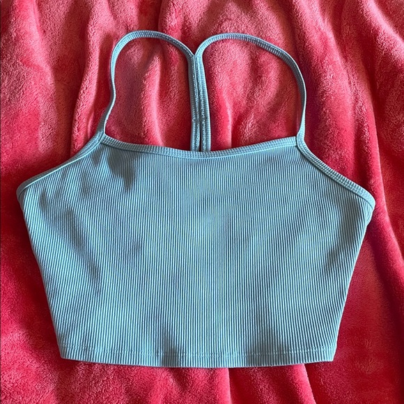 ALO | Light Blue Ribbed Top - Picture 3 of 10